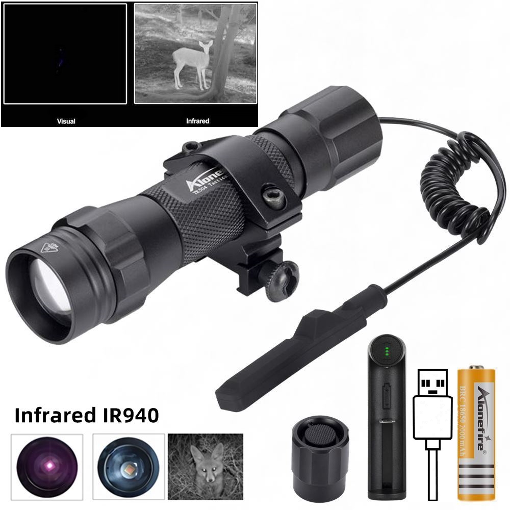 Hunting Thermal Imaging Scope - ไฟฉายอินฟราเรด IR850nm&940nm รุ่นล่าสุด พร้อมซูม ความสว่างสูง สำหรับการมองเห็นในที่มืด