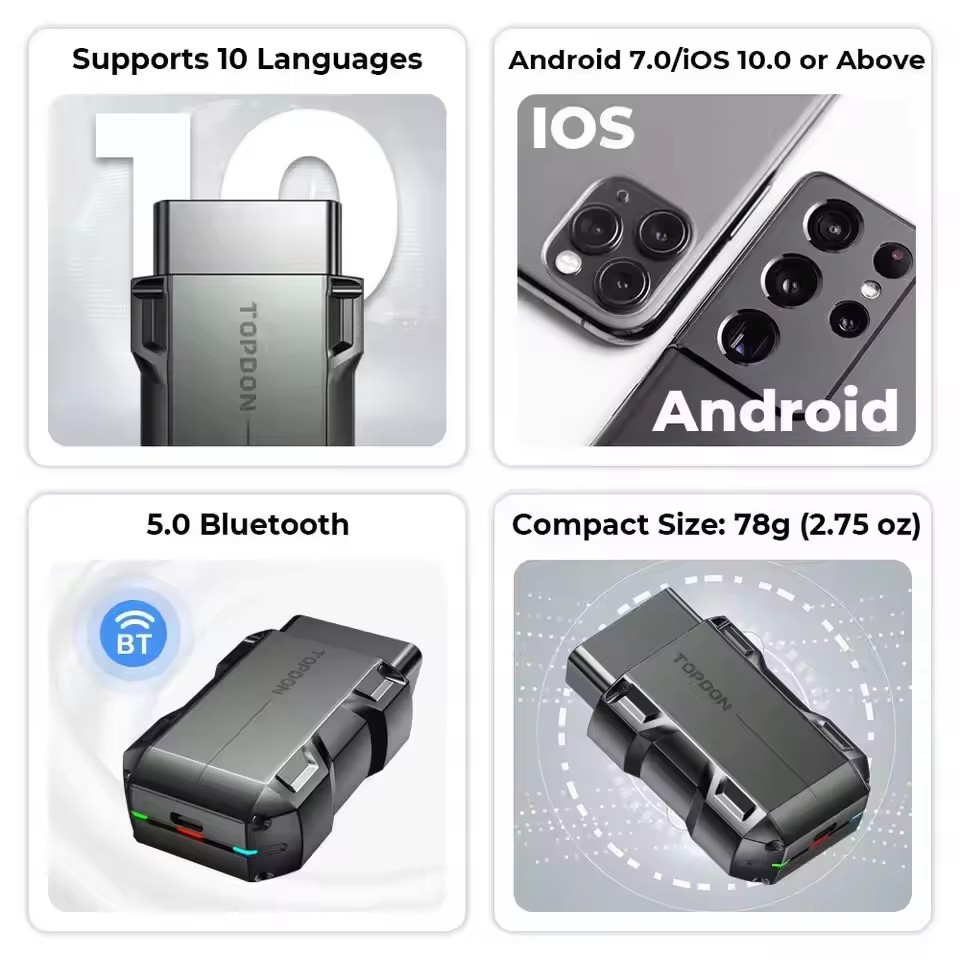 เครื่องมือวินิจฉัยระดับกลาง TO - Topdon Tc001 Thermal Camera บทวิจารณ์และราคา